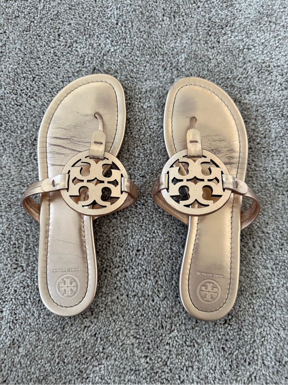 Tory Burch - Miller Thong Sandals (Metallic Rose Gold)